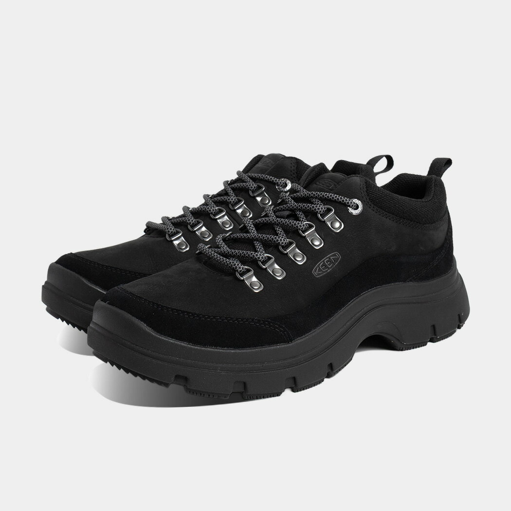 樂天商城 - KEEN キーン KOSA OXFORD コーサ オックスフォード スニーカー ブーツ BOOTS BLACK ( ブラック 黒 厚底 レザースニーカー フィールドブーツ アウトドア レディース メンズ 1031310 )