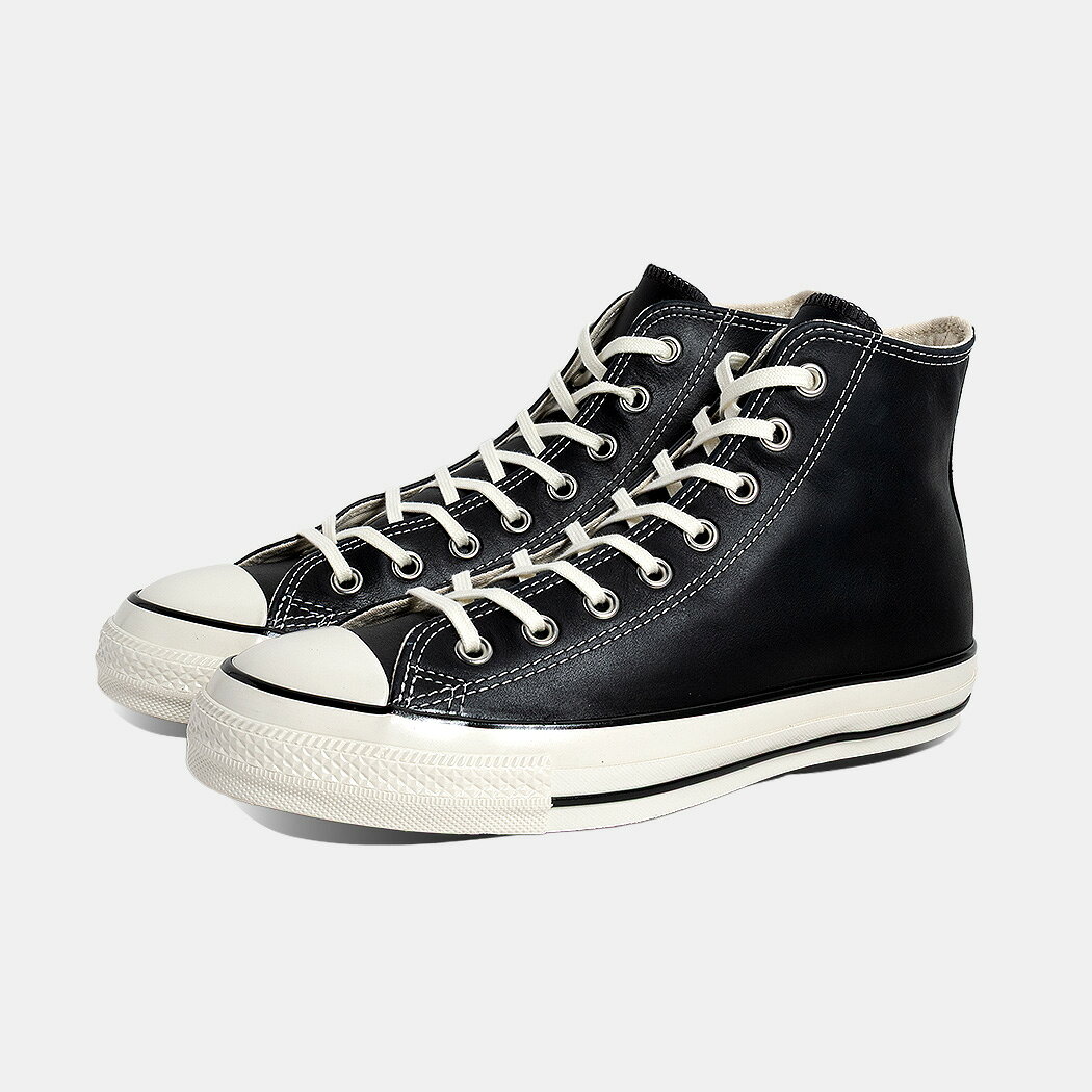 [クーポン＆P2倍！]CONVERSE コンバース ALL STAR オールスター レザー エイジド ワックスド レザー スニーカー AGED WAXEDLEATHER HI BLACK ( 革 メンズ レディース ヴィンテージ 31316560 )
