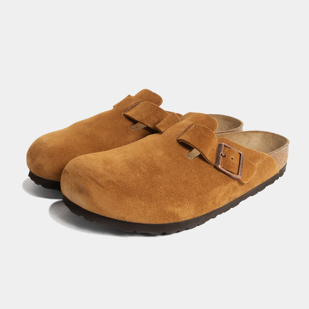 [クーポン＆P2倍！]ビルケンシュトック ボストン ミュール サンダル レギュラーフィット BIRKENSTOCK BOSTON MINK ( ブラウン 茶色 スエード メンズ レザーサンダル メンズ レディース 1027110 )