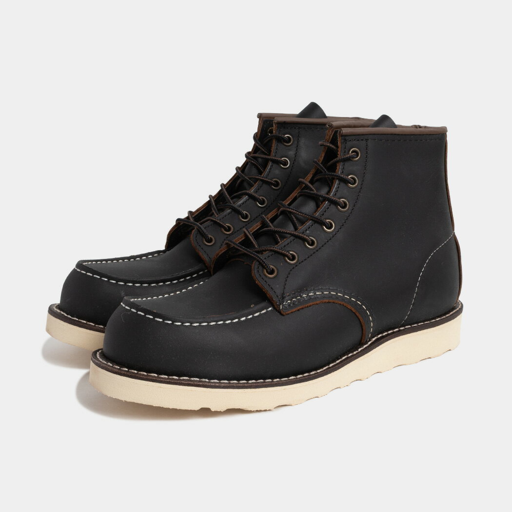 レッドウィング ブーツ 6インチ クラシック モック RED WING 6-INCH CLASSIC MOC BLACK ( ブラック 黒 レザーブーツ USA製 ビブラム レースアップ アメカジ アメリカ製 メンズ メンズ レディース 08849D )