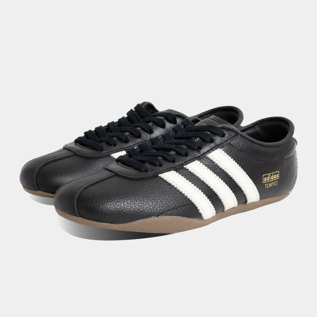 【楽天大感謝祭!!限定クーポン配布中！】adidas アディダス TOKYO W トーキョー 薄底 スニーカー CORE BLACK/OFF WHITE ( 東京 ブラック 黒 レディース レザースニーカー クラシック シティシリーズ JQ0598 )