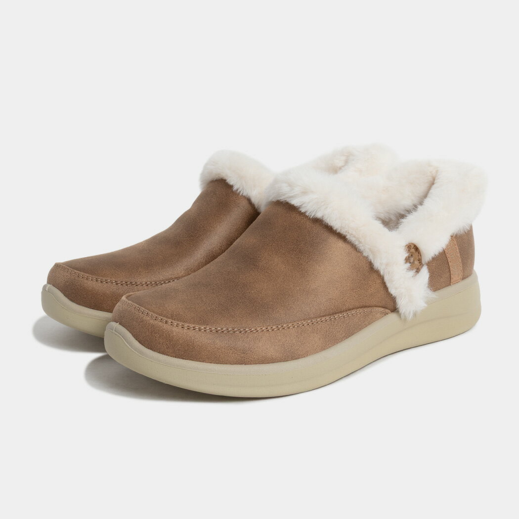 樂天商城 - SKECHERS スケッチャーズ ボア ファー スリップインズ コージー エスケープ スニーカー Slip-ins COZY ESCAPE CHESTNUT ( チェスナッツ ベージュ 防寒 暖かい 撥水 軽量 レディース 168114CSNT )