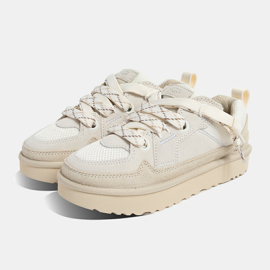 樂天商城 - UGG アグ ボリューム 厚底 ロー ローメル スニーカー LO LOWMEL JASMINE ( ジャスミン クリーム 白 スエード レディース レザースニーカー 1168890-JSM )