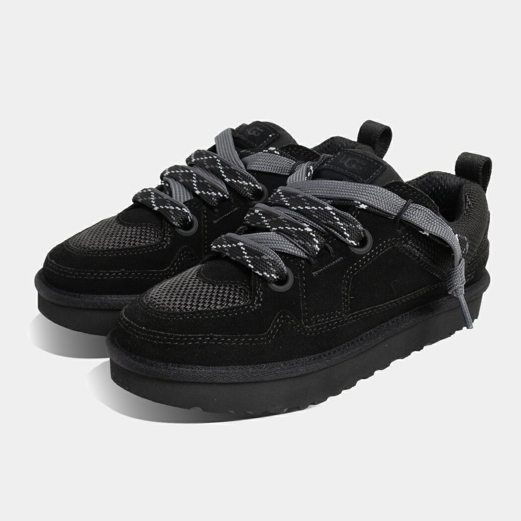 樂天商城 - UGG アグ ボリューム 厚底 ロー ローメル スニーカー LO LOWMEL BLACK ( ブラック 黒 スエード ローテク レディース レザースニーカー 1168890-BLK )