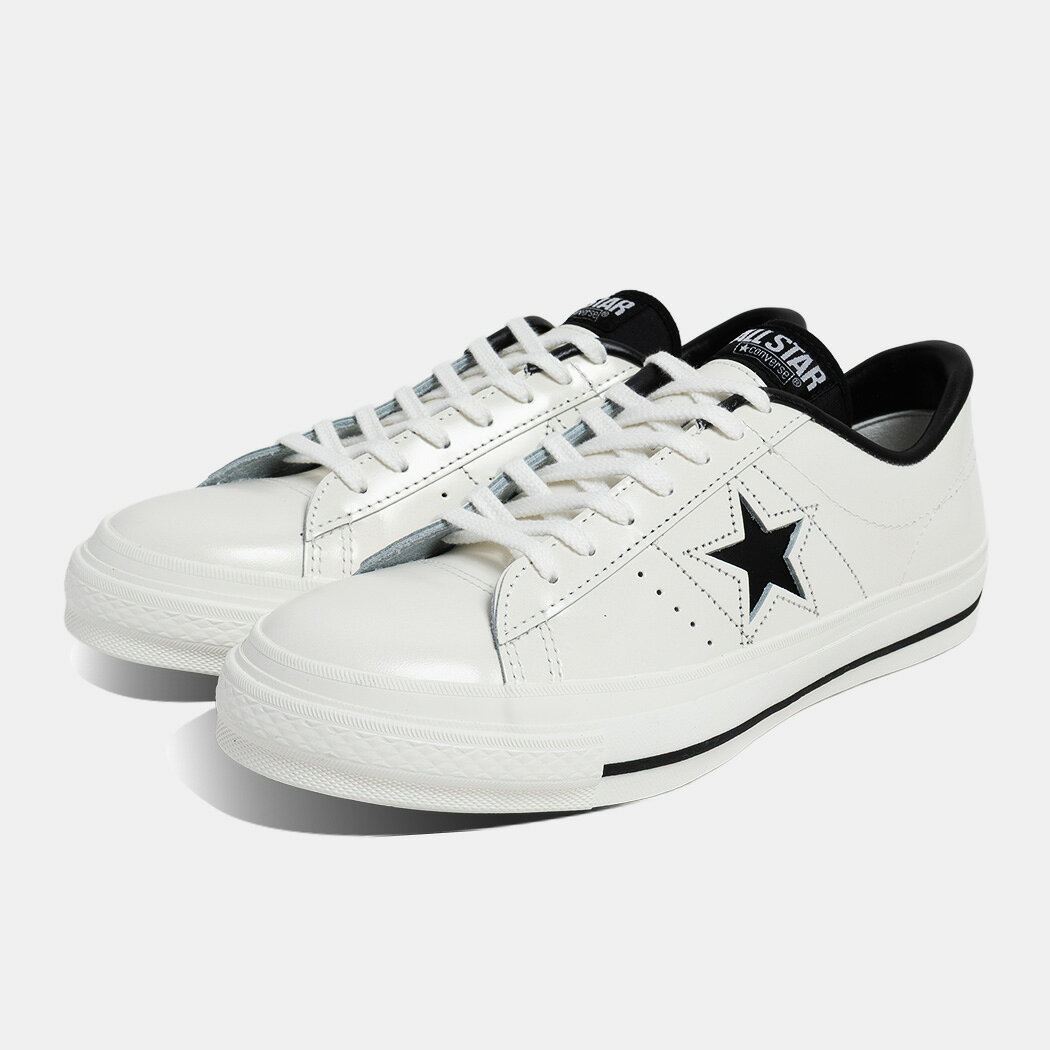 樂天商城 - CONVERSE コンバース ワンスター レザー スニーカー ONE STAR J MADE IN JAPAN WHITE/BLACK ( 白 ホワイト 黒 LEATHER 32346510 )