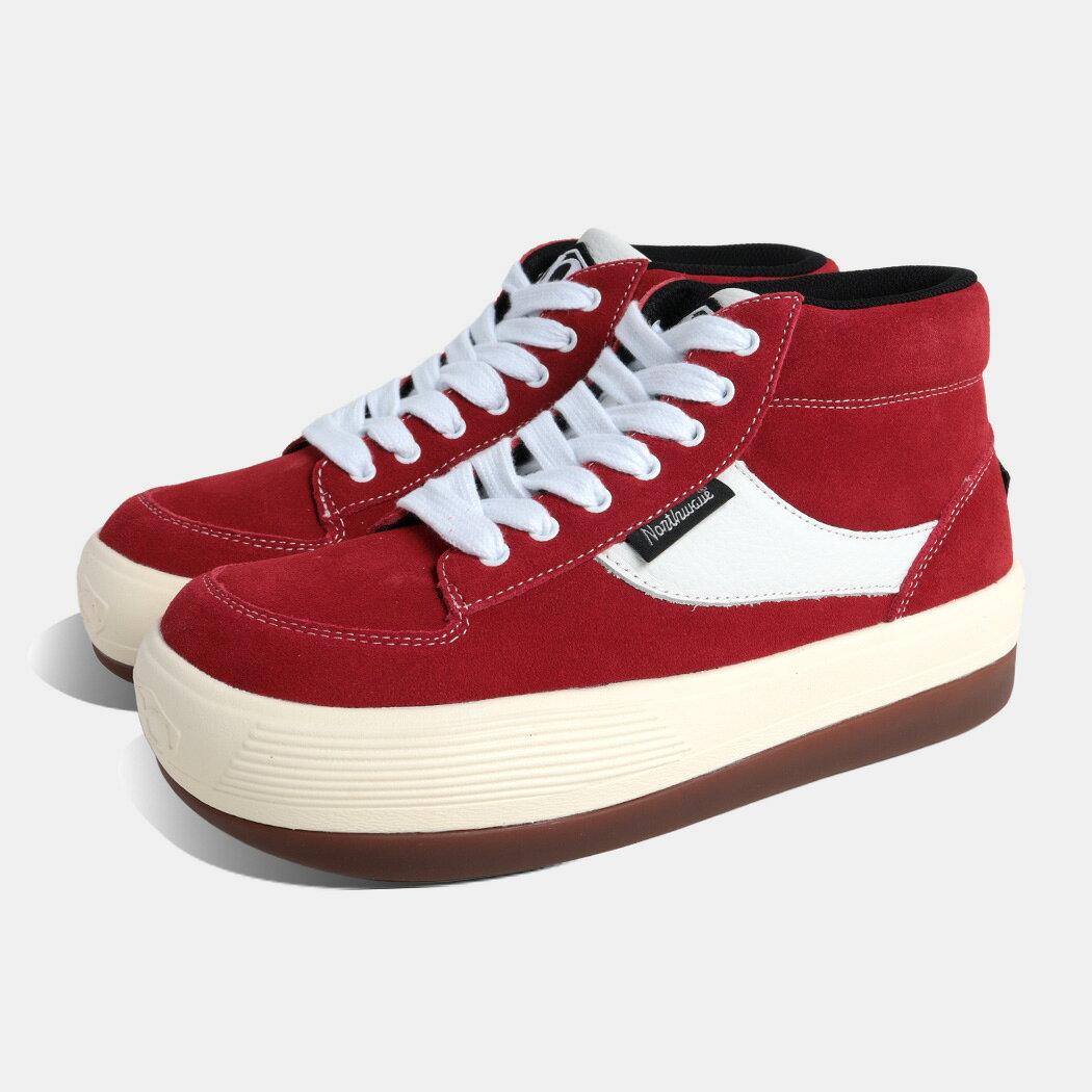 樂天商城 - 【1000円OFFクーポン発行中!】NORTHWAVE ノースウェーブ エスプレッソ チリ スエード スニーカー ESPRESSO CHILLI SUEDE 90s RED/WHITE ( レッド 赤 レザースニーカー ハイカット 厚底 メンズ NW008REW )