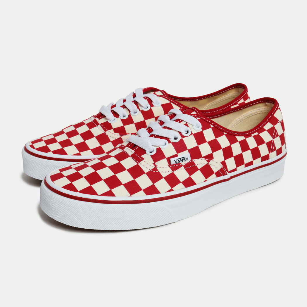 Rakuten - [クーポン＆P2倍！][ポイント10倍]VANS バンズ オーセンティック スニーカー AUTHENTIC PRIMARY CHECK RACING RED ( ヴァンズ チェッカー メンズ VN000EGAR30 )