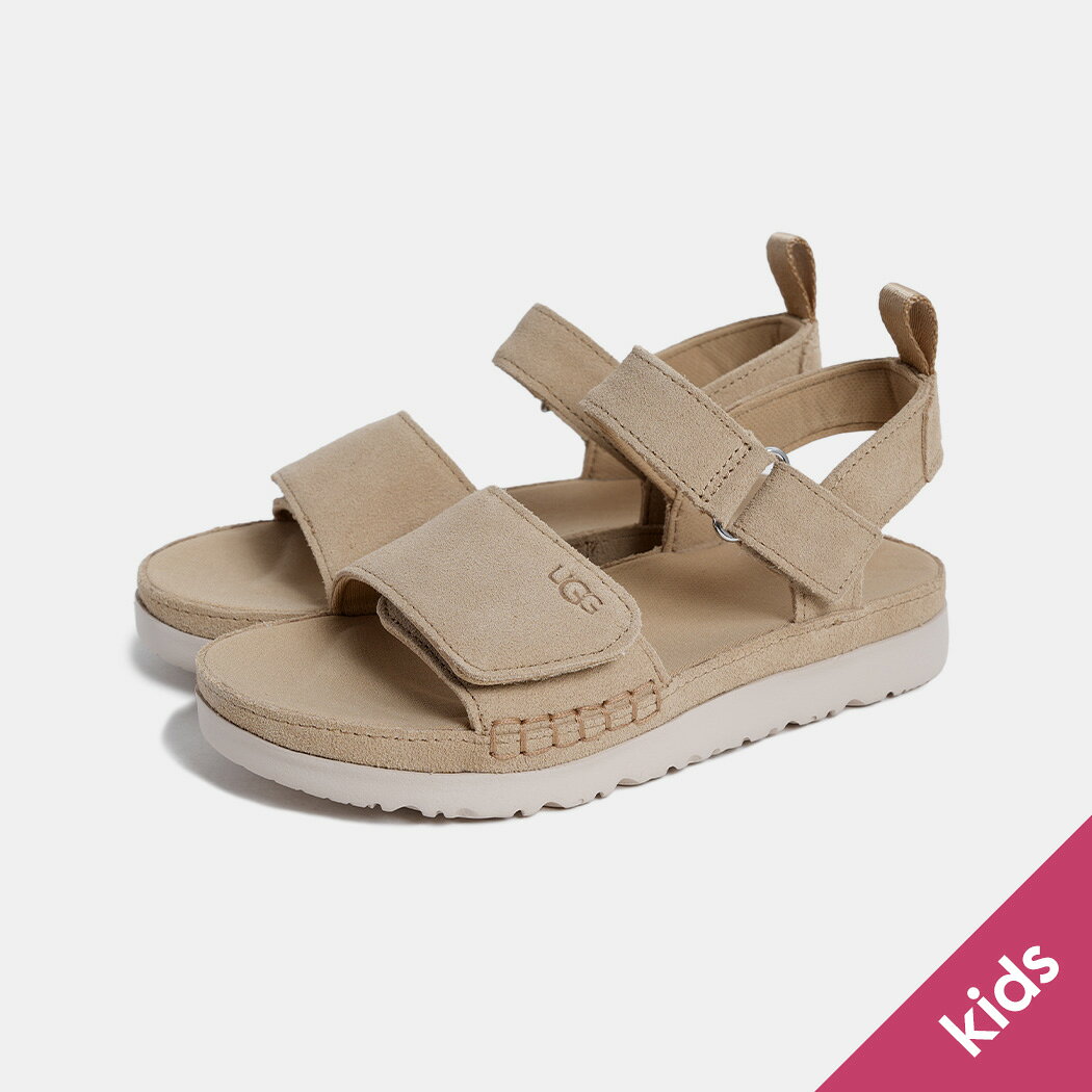 樂天商城 - UGG アグ サンダル ゴールデンスター キッズ サンダル GOLDENSTAR KIDS SAND ( サンド ベージュ スエード 厚底 キッズサンダル ストラップ 1136539 )