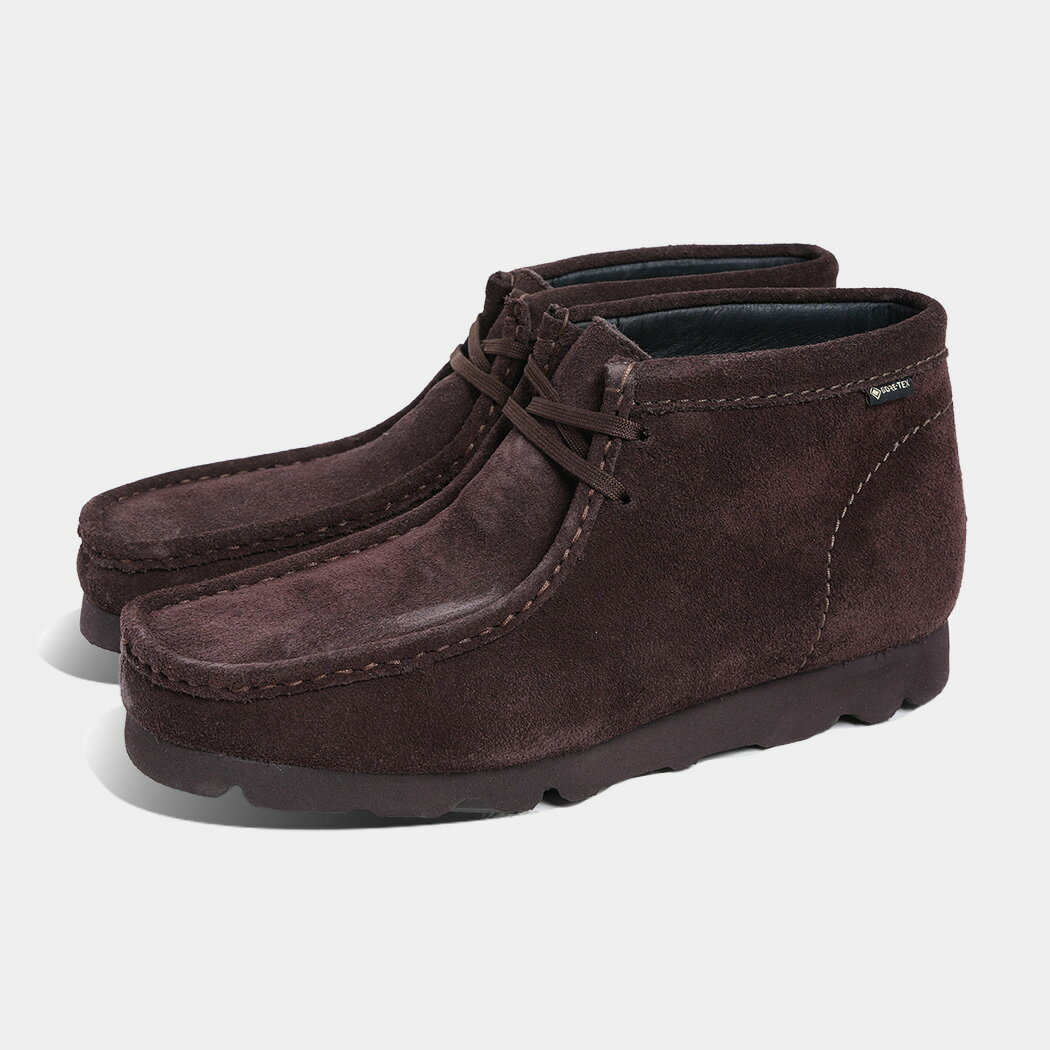 樂天商城 - CLARKS クラークス スエード ワラビー ブーツ ゴアテックス ブーツ WALLABEEBT GTX DARK BROWN SUEDE ( ブラウン 茶色 チャッカ レディース メンズ C26183075 )