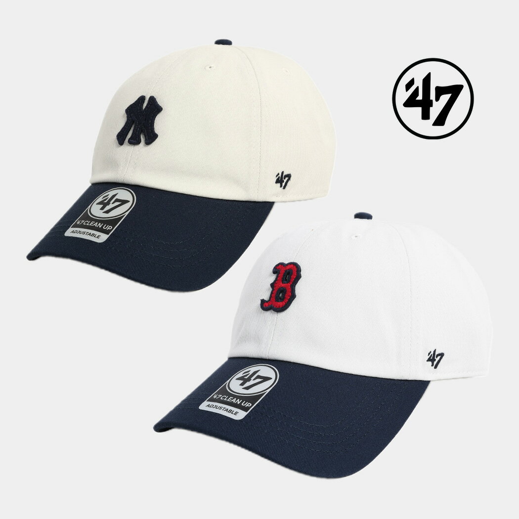 Rakuten - [クーポン＆P2倍！]【5%OFFクーポン配布中!!】47 CLEAN UP 帽子 キャップ BEIGE/WHITE 47 クリーンナップ ニューヨーク・ヤンキース ボストン・レッドソックス ( ベージュ ホワイト 14920543 14920545 )