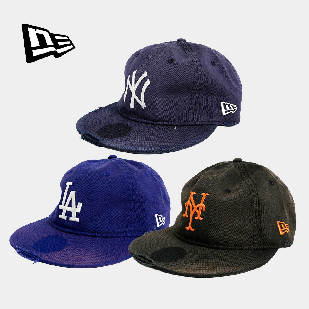 ニューエラ 帽子 キャップ NEWERA 9THIRTY powered by GORO DARK ROYAL/BLACK/NAVY ( ヴィンテージ 加工 メ...