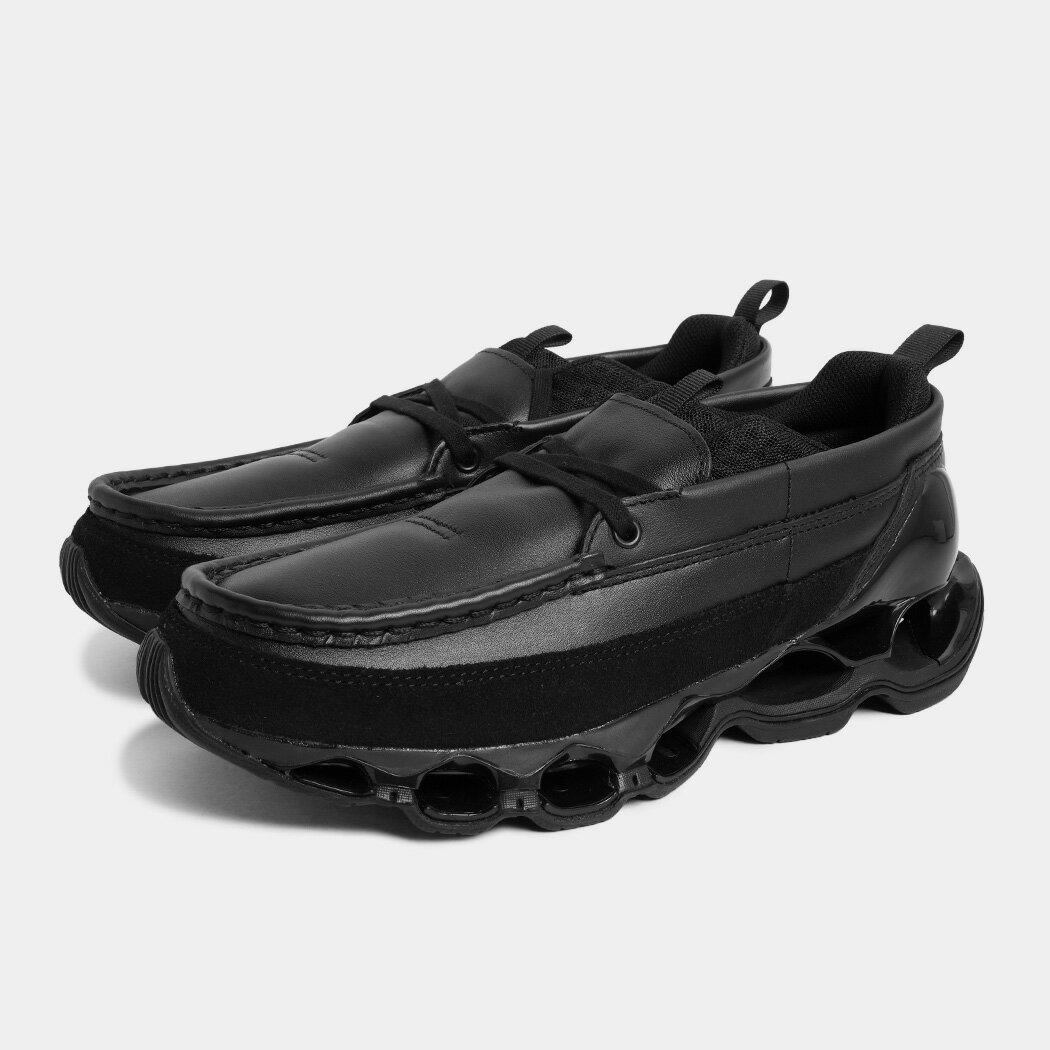 樂天商城 - Mizuno ミズノ WAVE PROPHECY MOC ウェーブプロフェシー スニーカー BLACK ( ブラック 黒 スニーカーローファー レザー 厚底 メンズ D1GD261401 )