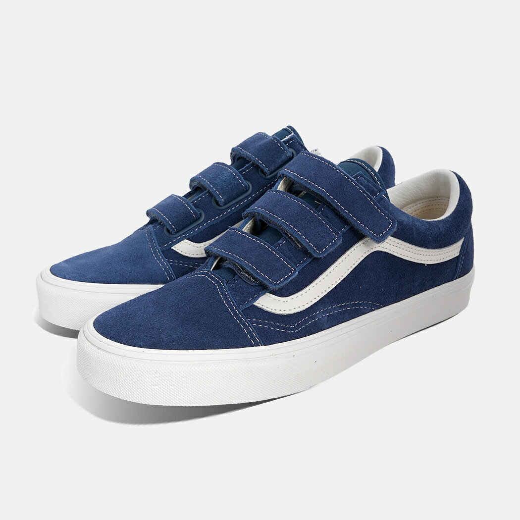 樂天商城 - VANS バンズ オールドスクール V ベルクロ スニーカー OLD SKOOL V SUEDE DEEP INDIGO ( インディゴ ブルー 青 スエード ヴァンズ メンズ レディース VN000DAFFOB )