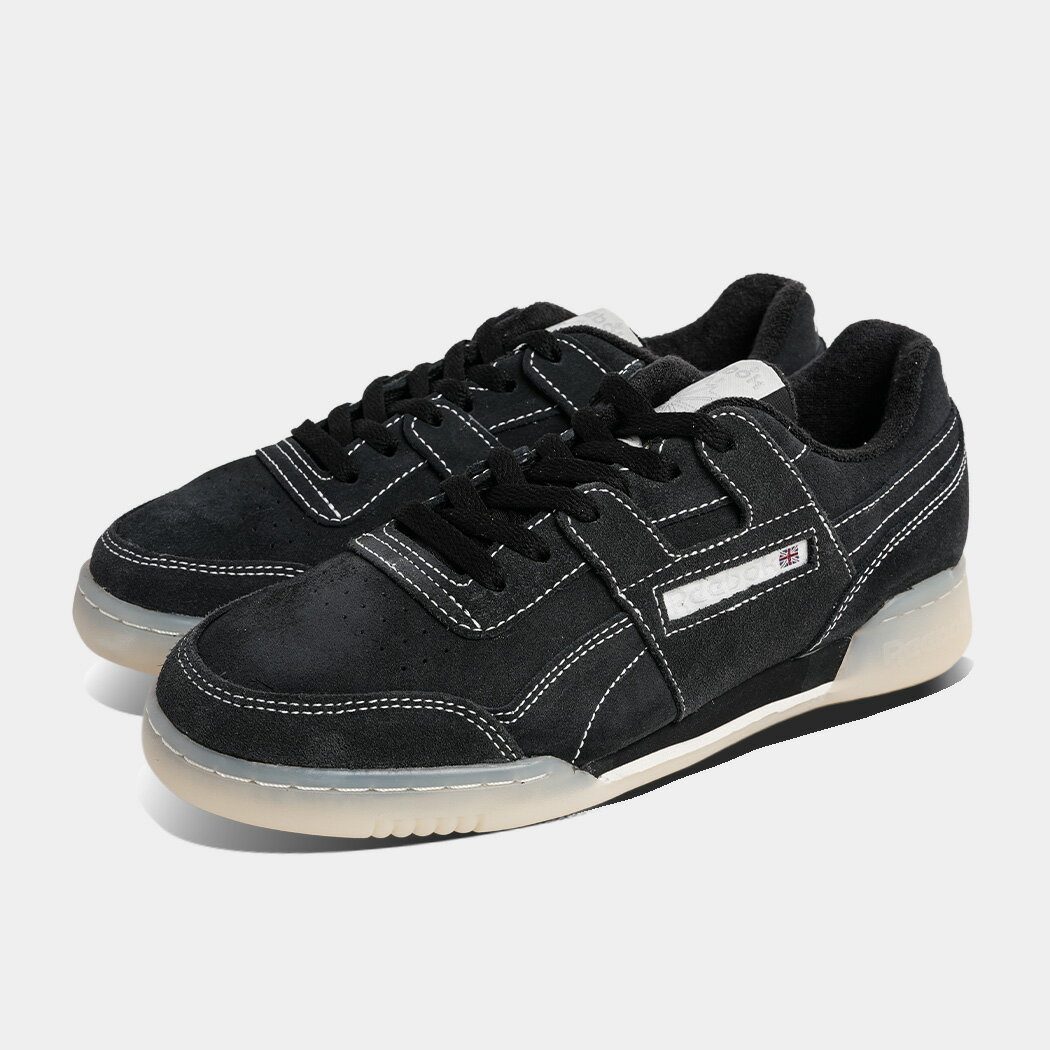 [クーポン＆P2倍！]リーボック ワークアウトプラス スニーカー ブラック 黒 スエードスニーカー レディース ウィメンズ REEBOK WORKOUT PLUS BLACK CHALK メンズ レディース 100256319