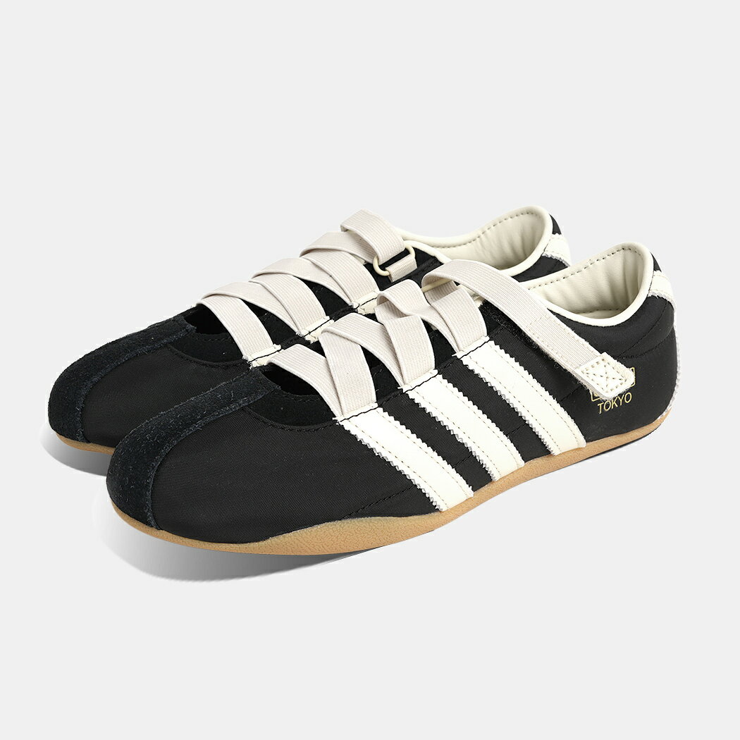 Rakuten - [クーポン＆P2倍！]adidas アディダス TOKYO MJ トーキョー MJ スニーカー CORE BLACK ( ブラック 黒 メリージェーン レディース ウィメンズ 薄底 東京 ベルクロ JR4790 )