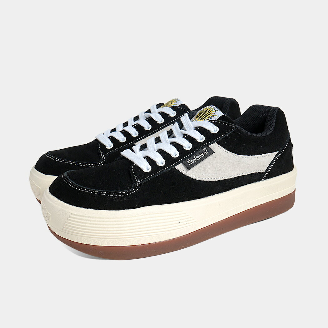 樂天商城 - NORTHWAVE ノースウェーブ エスプレッソ スエード スニーカー ESPRESSO SUEDE BLACK/WHITE ( 黒 ブラック 白 ホワイト メンズ レディース ボリュームソール 厚底 国内正規品 NW-001 )
