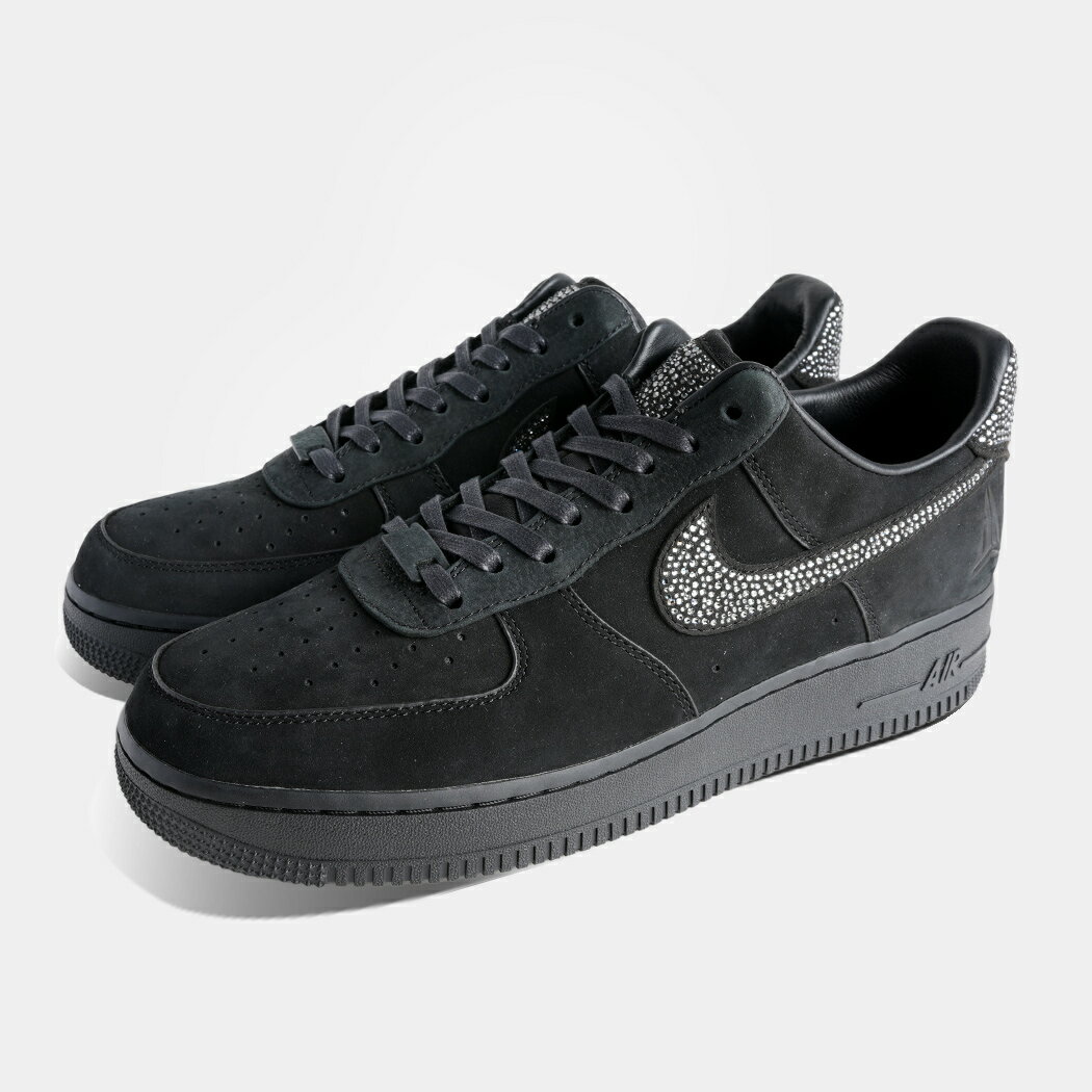 [クーポン＆P2倍！]海外限定 NIKE × Ja Morant × Swarovski AIR FORCE 1 LOW LX BLACK SILVER ナイキ エアフォース スニーカー ( 日本未発売 コラボ ラメ ヌバック メンズ IQ9772-001 )