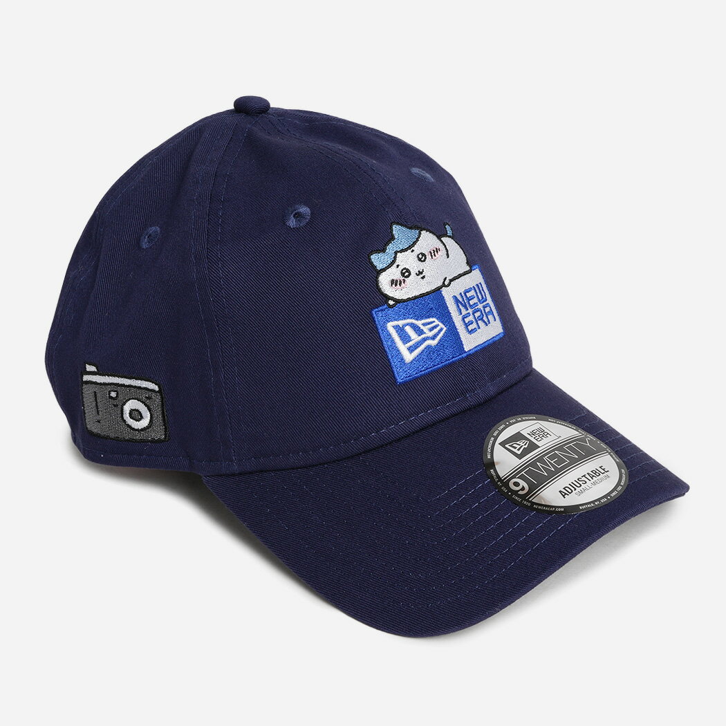 樂天商城 - ニューエラ ちいかわ コラボ NEWERA × CHIIKAWA ボックスロゴ ベースボール キャップ 帽子 9TWENTY ハチワレ LIGHT NAVY ( かわいい 青 レディース 14864517 )