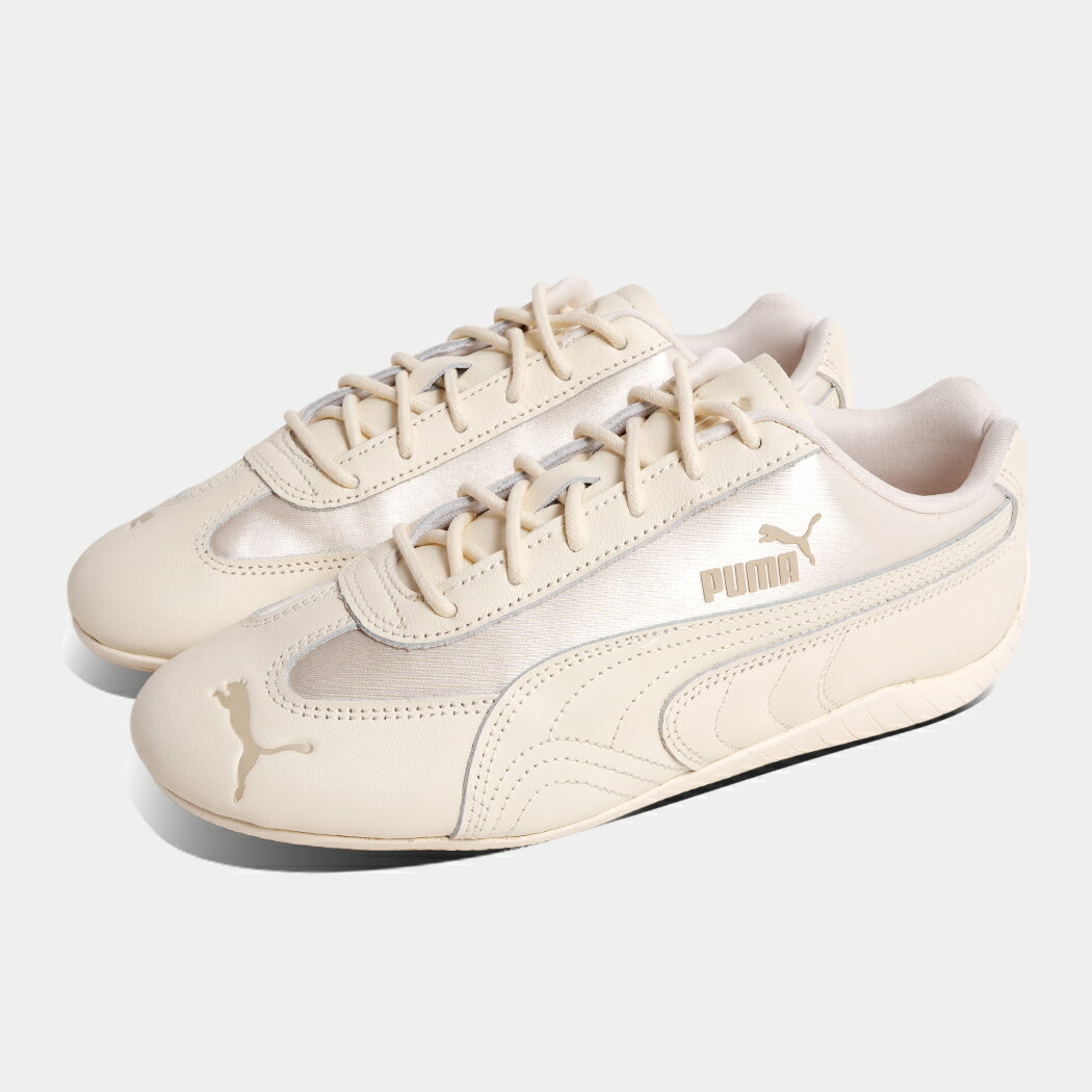 樂天商城 - PUMA プーマ 薄底 レザー SPEEDCAT FEMME スピードキャット ファム スニーカー FORESTED IVORY ( ドライビングシューズ Y2K 白 本革 レディース 405835-01 )