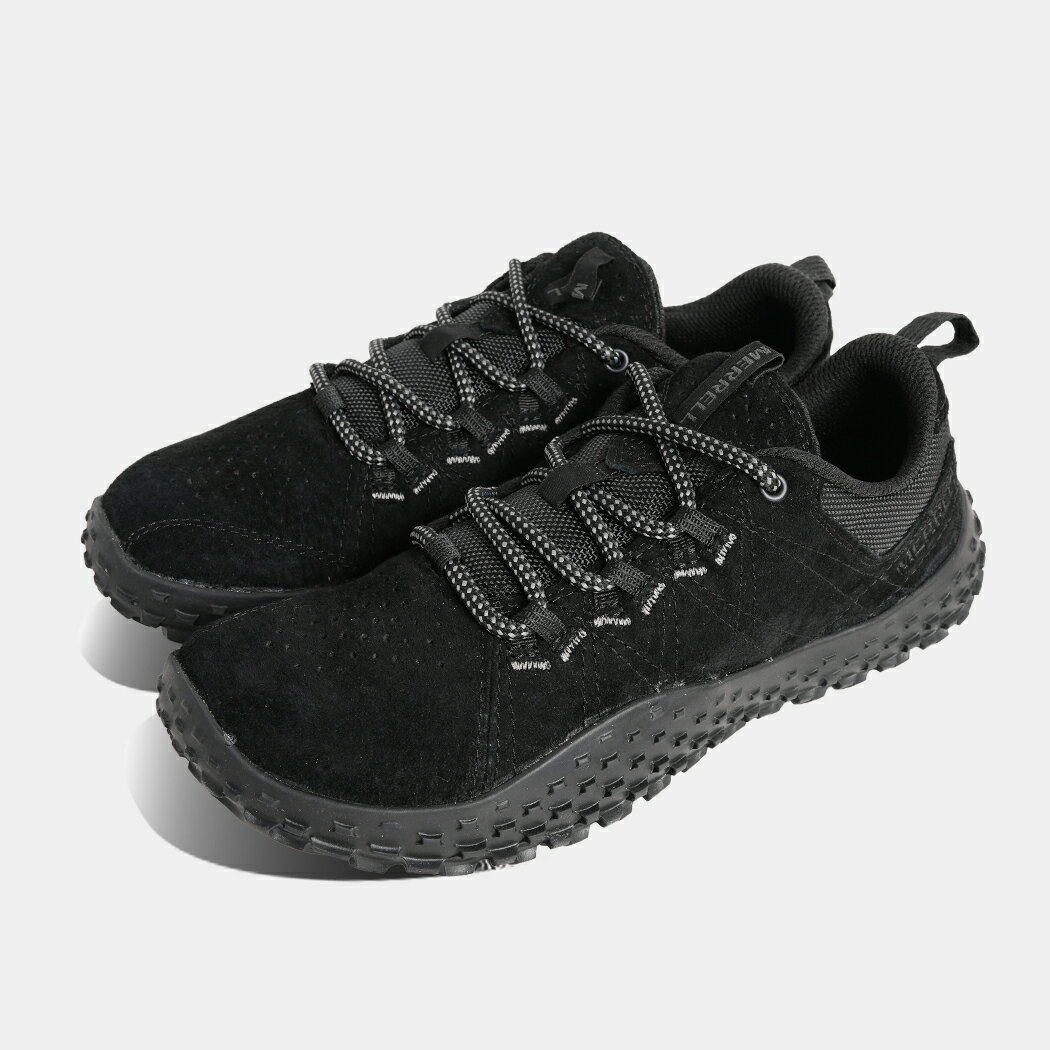 樂天商城 - MERRELL メレル W'S WRAPT ウィメンズ ラプト スニーカー BLACK ( ブラック 黒 スエード ハイキング 素足感覚 アウトドア ベアフッド ローカット レディース J037754 )