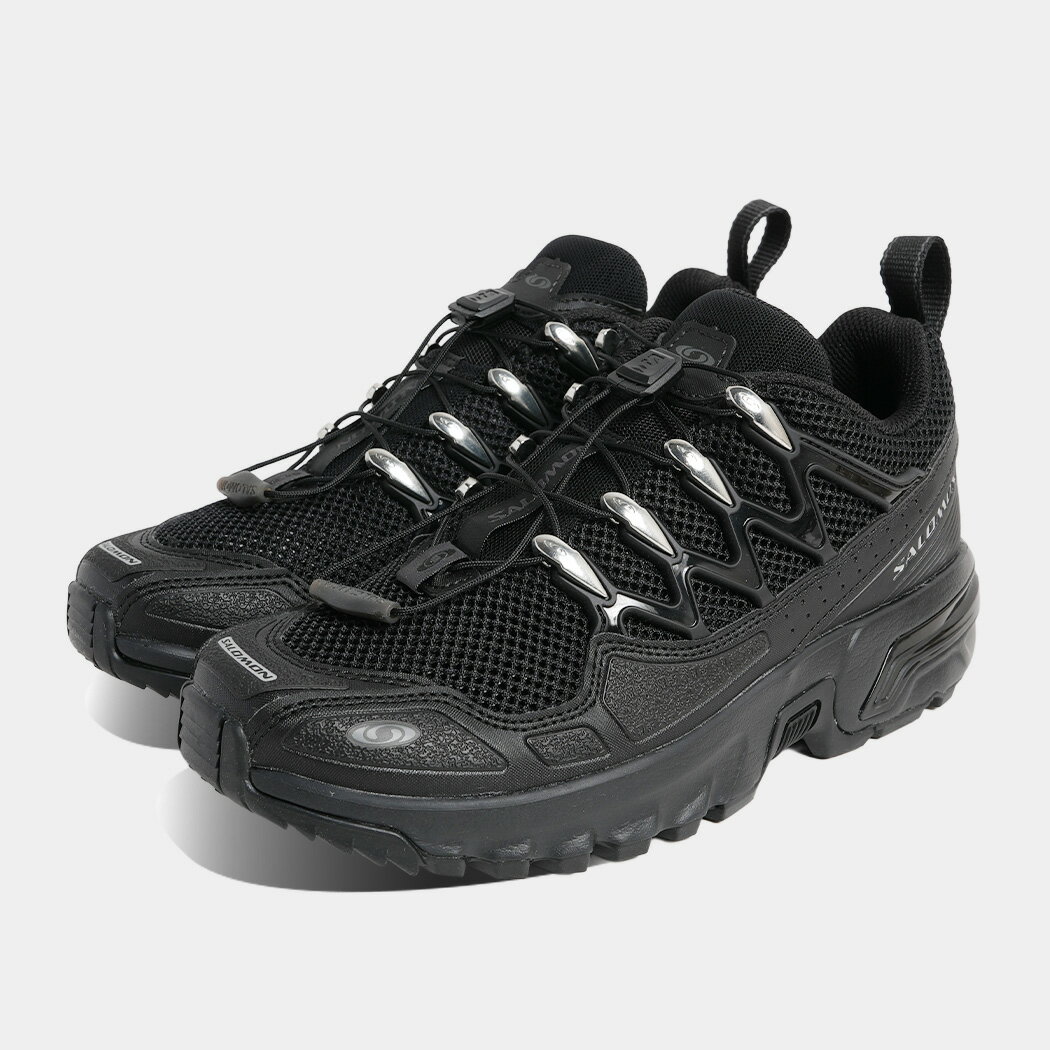 樂天商城 - SALOMON サロモン ACS + OG エーシーエス プラス スニーカー BLACK BLACK FTW SILVER ( メッシュ 黒 ブラック シルバー トレイル メンズ L47766600 )