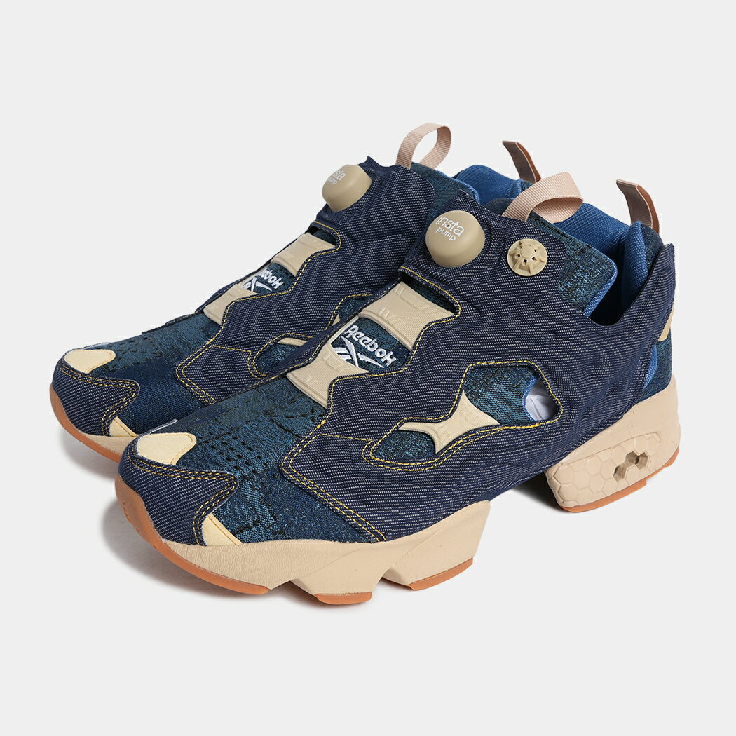 樂天商城 - [クーポン＆P2倍！]REEBOK リーボック インスタポンプ フューリー スニーカー INSTAPUMP FURY 94 INDIGO DENIM BEIGE ( デニム ジーンズ メンズ レディース 100245176 )