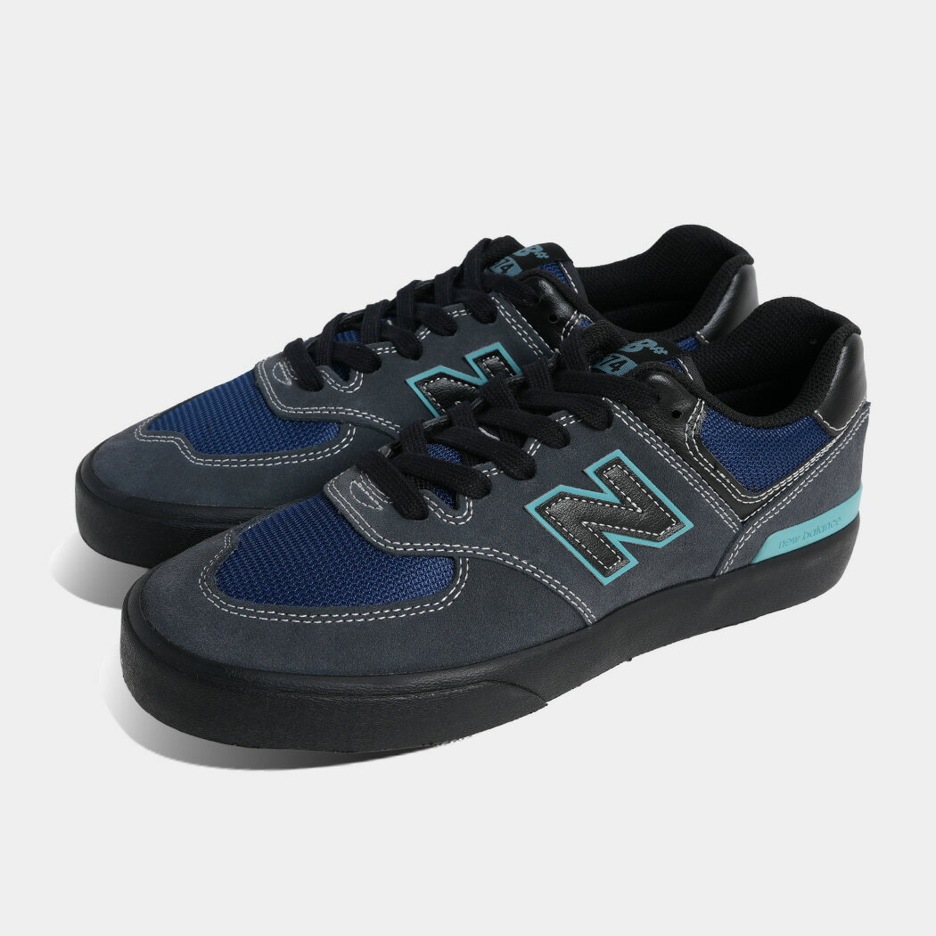 NEW BALANCE ニューバランス ヌメリック 574 スニーカー NUMERIC UN574VGT FADED BLACK FADED TEAL ( 黒 青 メンズ スケート SKATE )