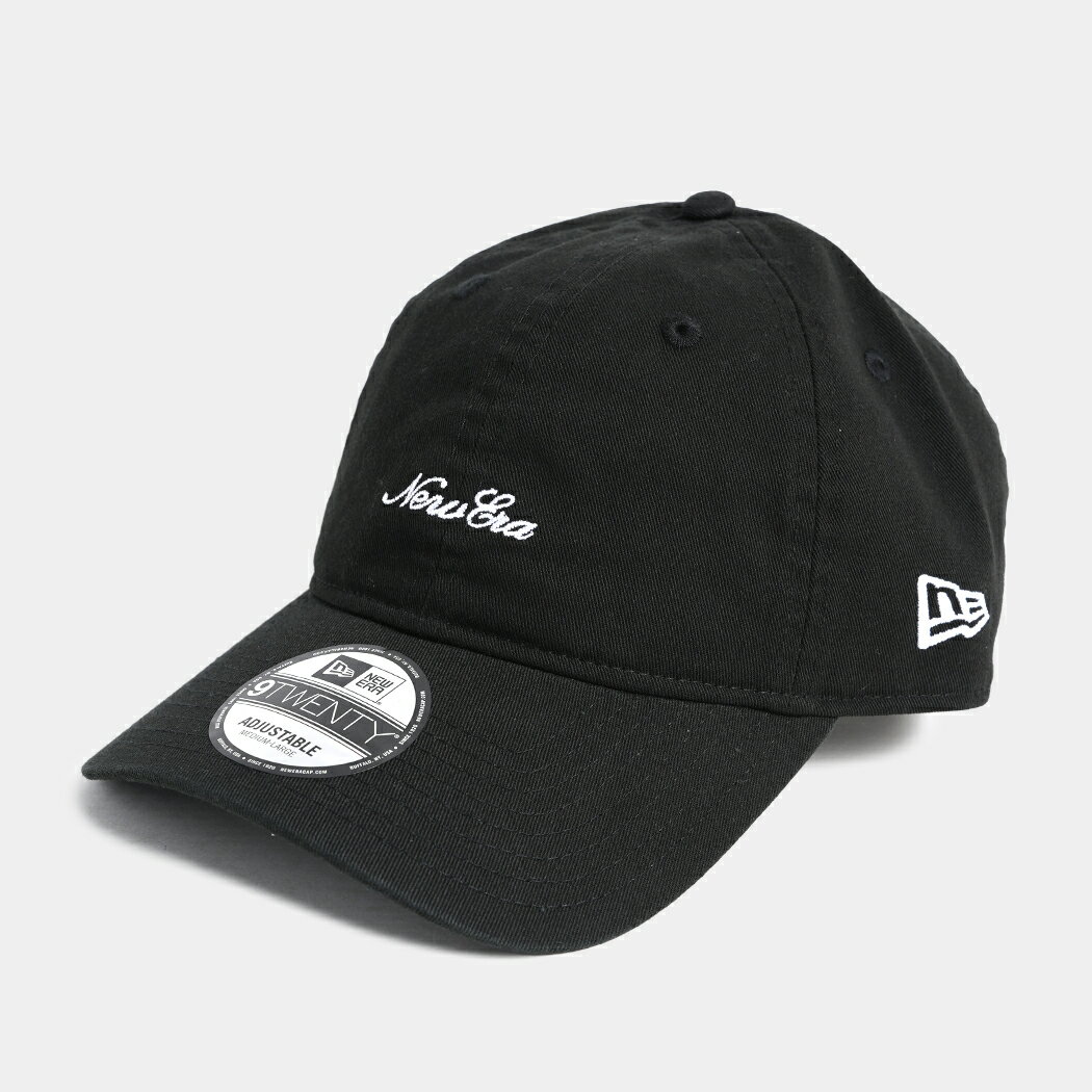 樂天商城 - ニューエラ スクリプト ロゴ ウォッシュド コットン ベースボール キャップ 帽子 NEW ERA 9TWENTY SCRIPT LOGO WASHED CAP BLACK ( 黒 メンズ レディース 920 14525129 )
