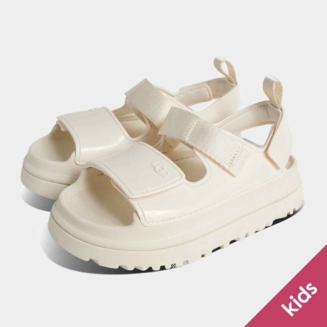 樂天商城 - アグ ゴールデン グロウ サンダル UGG K GOLDENGLOW GLOSSY SPARKLES SANDAL ( ジュニア 子供 学生 白 ベージュ 1178750K-JSM )