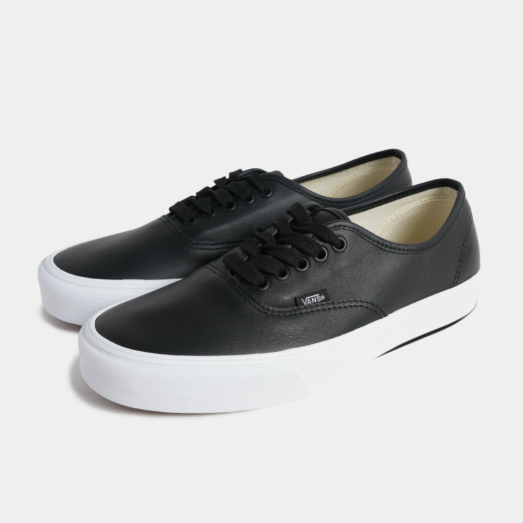 樂天商城 - ヴァンズ オーセンティック スニーカー VANS AUTHENTIC BLACK LEATHER ( レザー ブラック 黒 メンズ レディース バンズ VN000EGABPB )