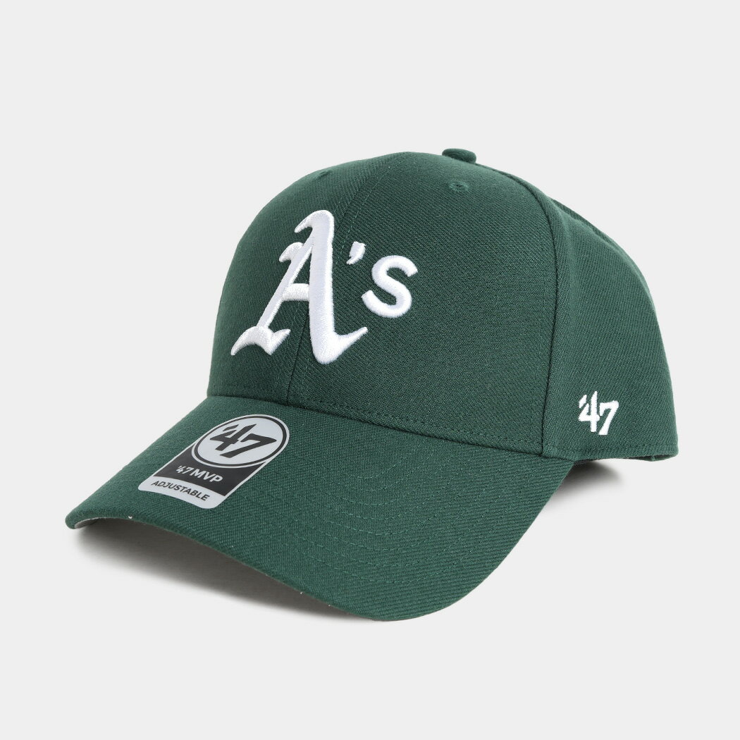 樂天商城 - フォーティーセブン ベースボール キャップ 帽子 MVP OAKLAND ATHLETICS DARK GREEN ( アスレチックス 緑 グリーン 曲げつば メンズ レディース 14751279DGE )