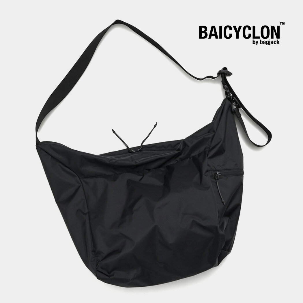 樂天商城 - バイシクロン ショルダー バッグ NCL-07 SHOULDER BAG BLACK 1 BLACK 2 ( ナイロン 斜め掛け 大容量 大きめ 撥水 コーデュラ CORDURA メンズ レディース bagjack 鞄 )