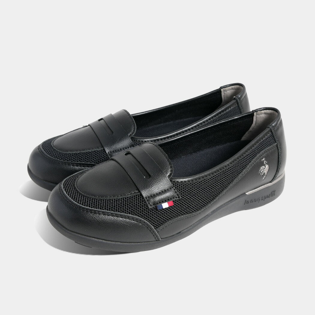 Rakuten - ルコックスポルティフ ヴォーヌ スニーカー le coq sportif LCS VOSNE BLACK ( パンプス ローファー 黒 軽量 歩きやすい 快適 消臭 レディース ウィメンズ LU5FSN77LZ )