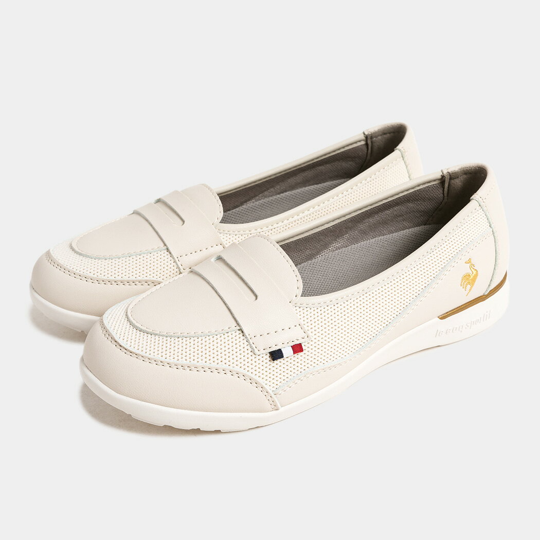 Rakuten - [クーポン＆P2倍！]ルコックスポルティフ ヴォーヌ スニーカー le coq sportif LCS VOSNE BEIGE GOLD ( パンプス ローファー ベージュ 軽量 歩きやすい 快適 消臭 レディース ウィメンズ LU5FSN77LZ )