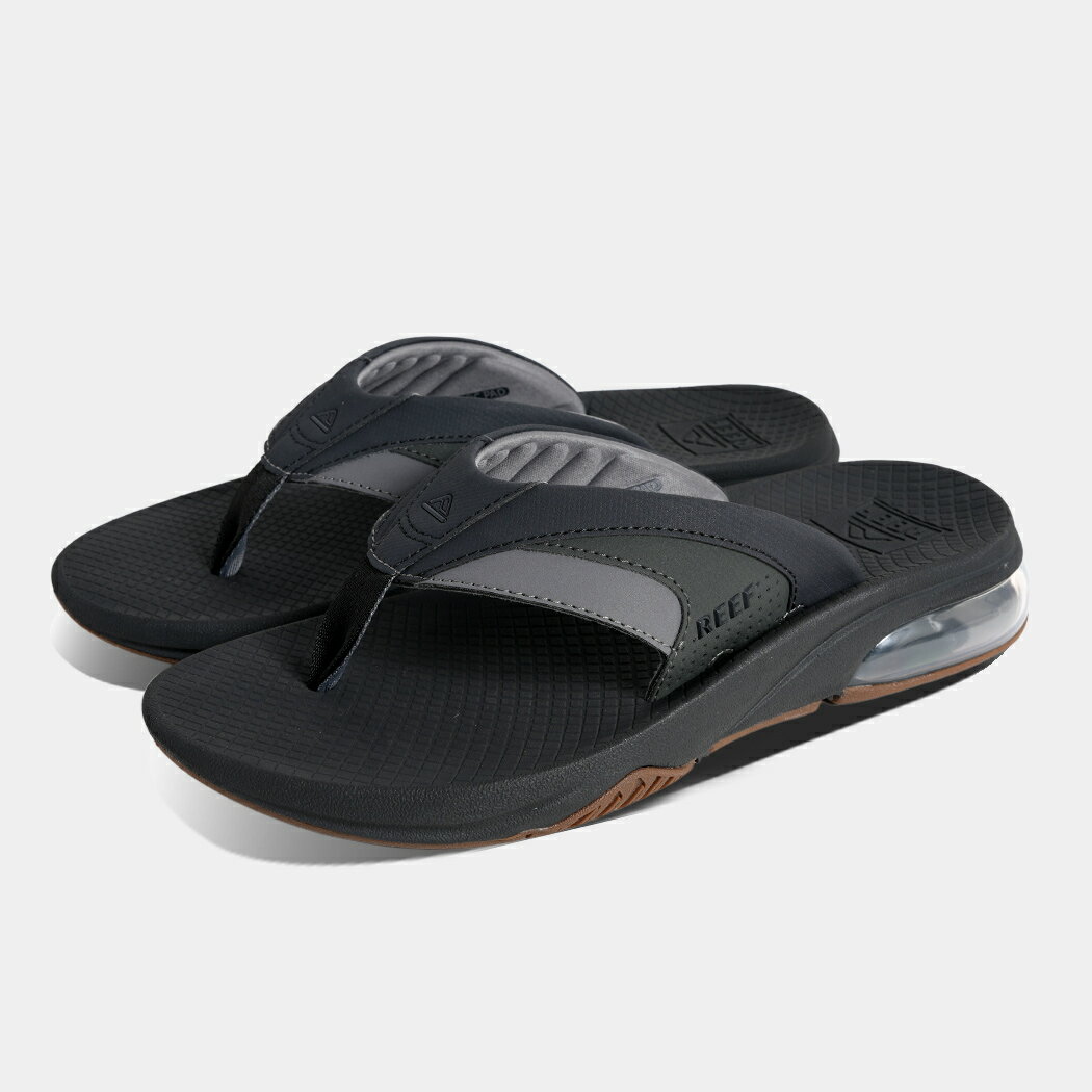Rakuten - REEF FANNING + SANDAL BLACK GUM リーフ ファニング フリップ フロップ トング サンダル ( ブラック 黒 ビーチサンダル アウトドア レジャー 旅行 タウンユース 川遊び メンズ CJ9039 )