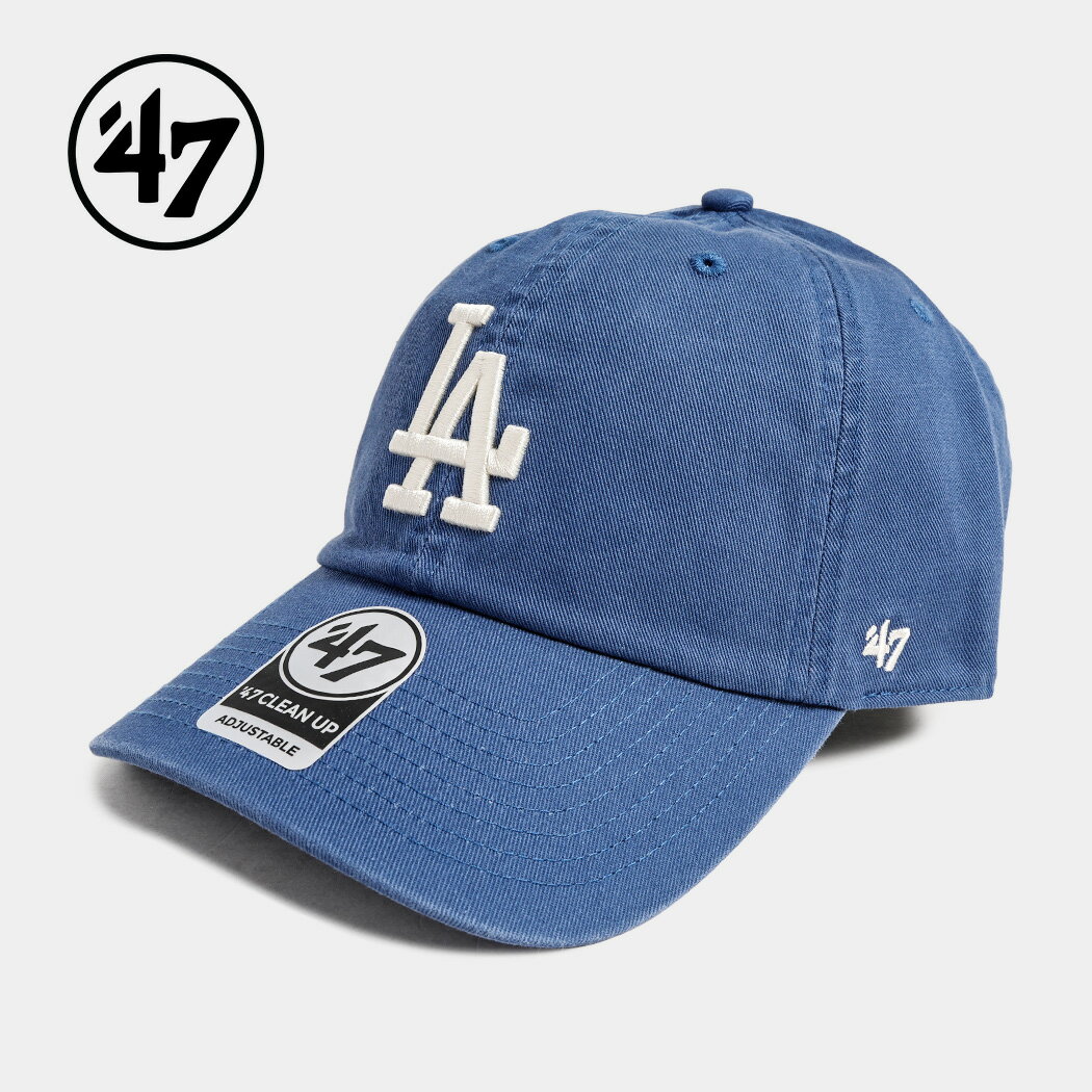 Rakuten - 47 クリーンナップ ロサンゼルス ドジャース ベースボール キャップ 帽子 コットン ウォッシュ ロゴ LA CLEAN UP LOS ANGELES DODGERS CAP TIMBER BLUE ( 青 ブルー メンズ レディース )