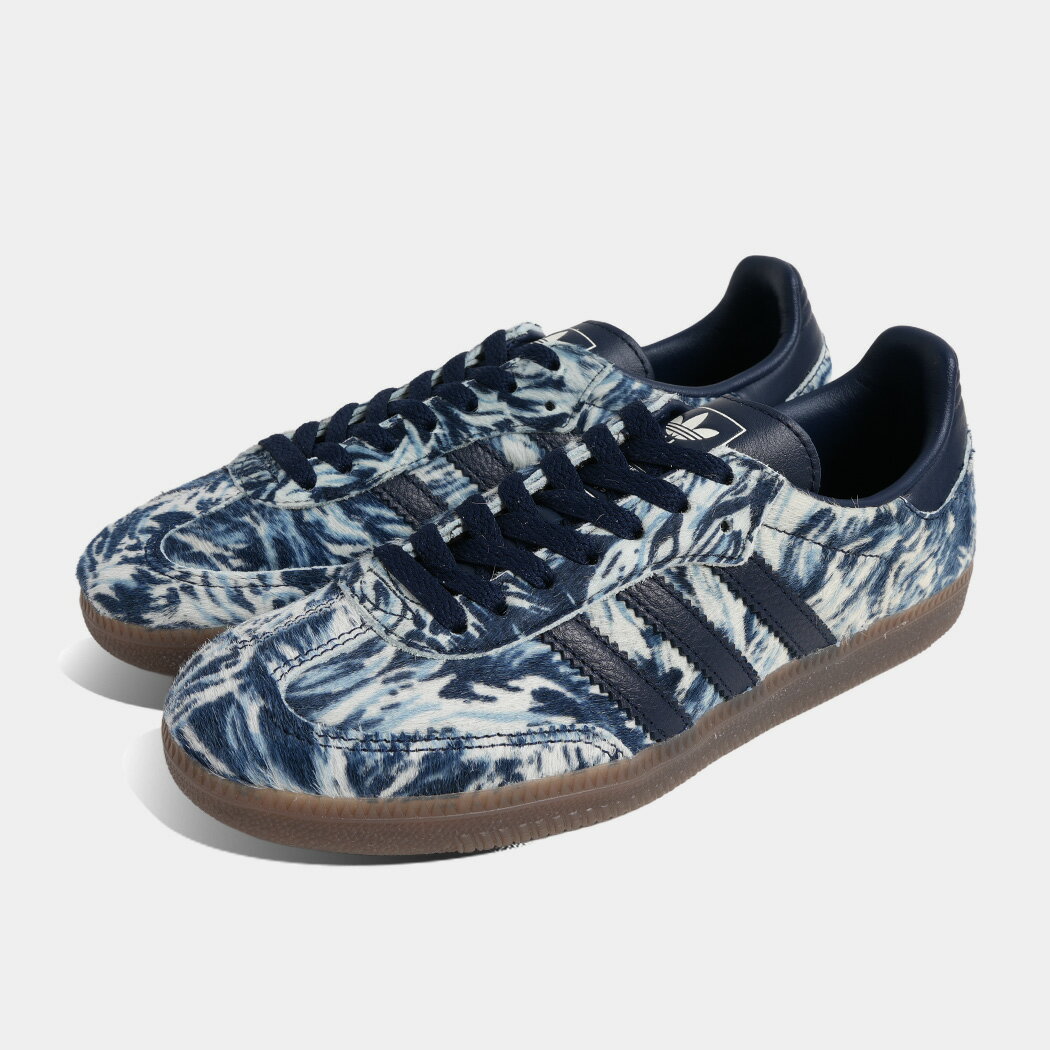 Rakuten - [クーポン＆P2倍！]アディダス サンバ オリジナル ウィメンズ スニーカー adidas SAMBA OG W NIGHT INDIGO ( ネイビー 青 ガムソール 総柄 レディース IH9023 )