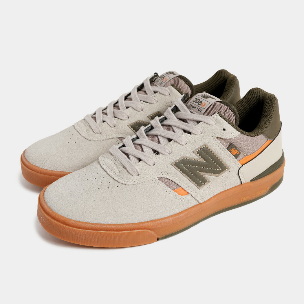 ニューバランス ヌメリック 306 スニーカー NEW BALANCE NUMERIC Jamie Foy UN306CBM TIMBERWOLF DARK MOSS ( ベージュ ガムソール スケート SKATE ローテク メンズ )