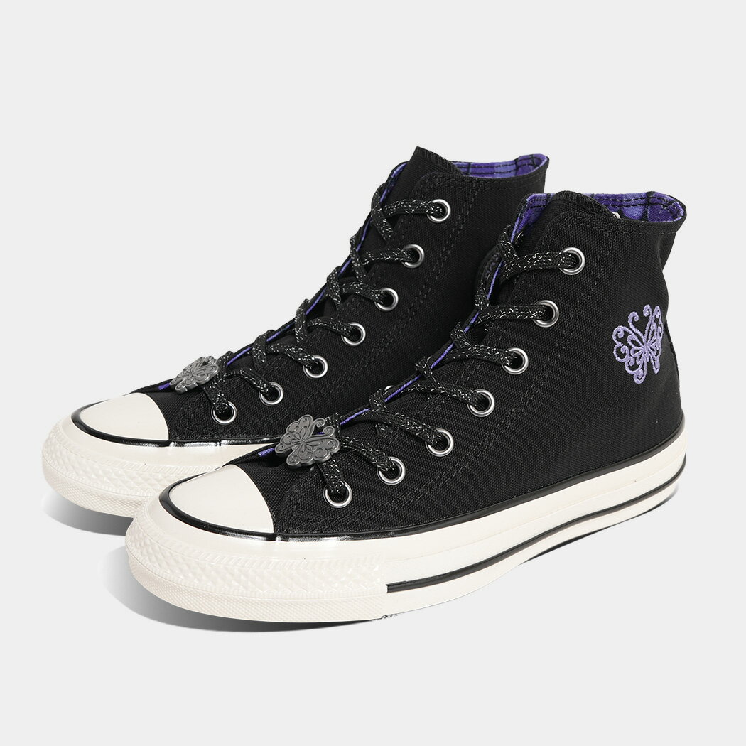 [クーポン＆P2倍!]コンバース アナ スイ コラボ オールスター エイジド ハイカット スニーカー 紫 メンズ レディース CONVERSE × ANNA SUI ALL STAR AGED HI BLACK PURPLE ( 31318040 )