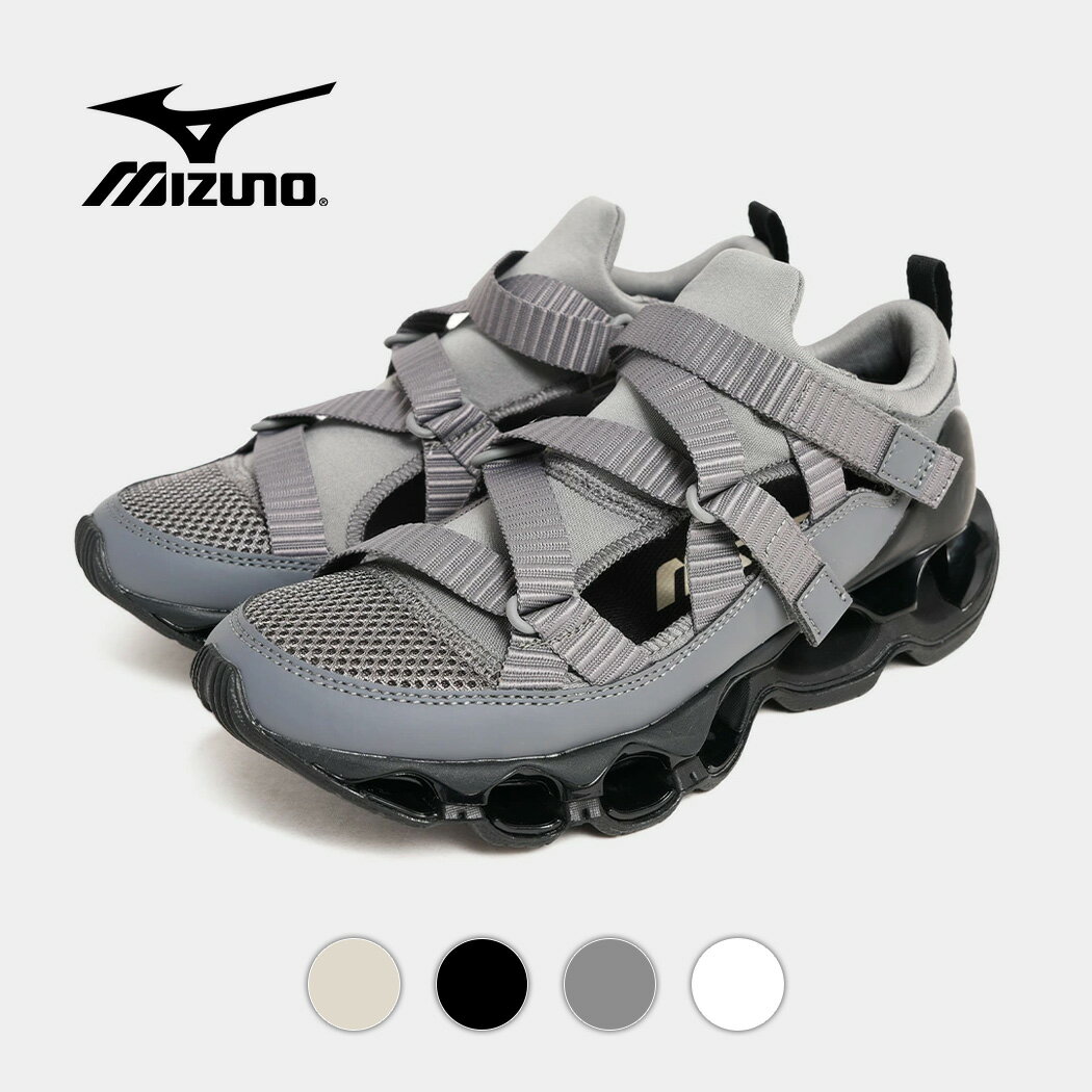 Rakuten - [クーポン＆P2倍！]Mizuno ミズノ ウェーブ プロフェシー ストラップ サンダル スニーカー WAVE PROPHECY STRAP 4COLOR ( 白 ブラック 黒 ホワイト グレー 厚底 レディース ウィメンズ )