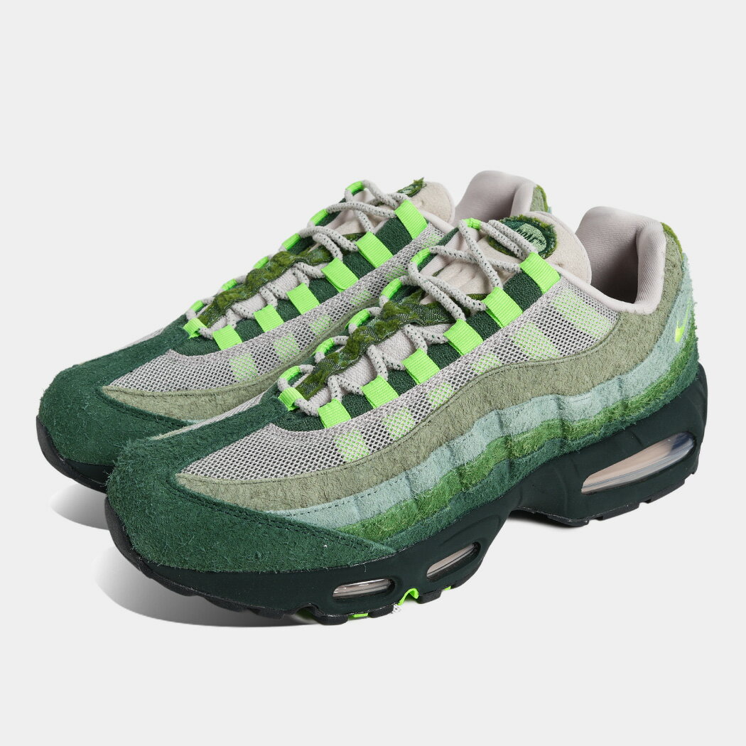 Rakuten - [クーポン＆P2倍！]海外限定 ナイキ エア マックス ビッグバブル コラボ スニーカー NIKE × Division Street AIR MAX 95 BIG BUBBLE THE WOODS ( 日本未発売 メンズ グリーン 緑 スエード グラデ IQ3986-300 )