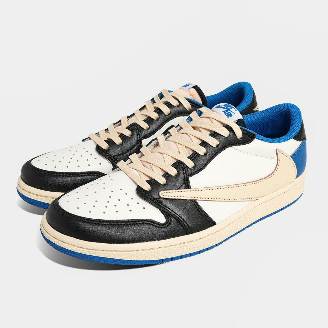 Rakuten - [クーポン＆P2倍！]ナイキ エア ジョーダン スニーカー 藤原ヒロシ ブルー 青 トリプルコラボ NIKE Travis Scott fragment design AIR JORDAN 1 LOW OG SP MILITARY BLUE cactus jack DM7866-140