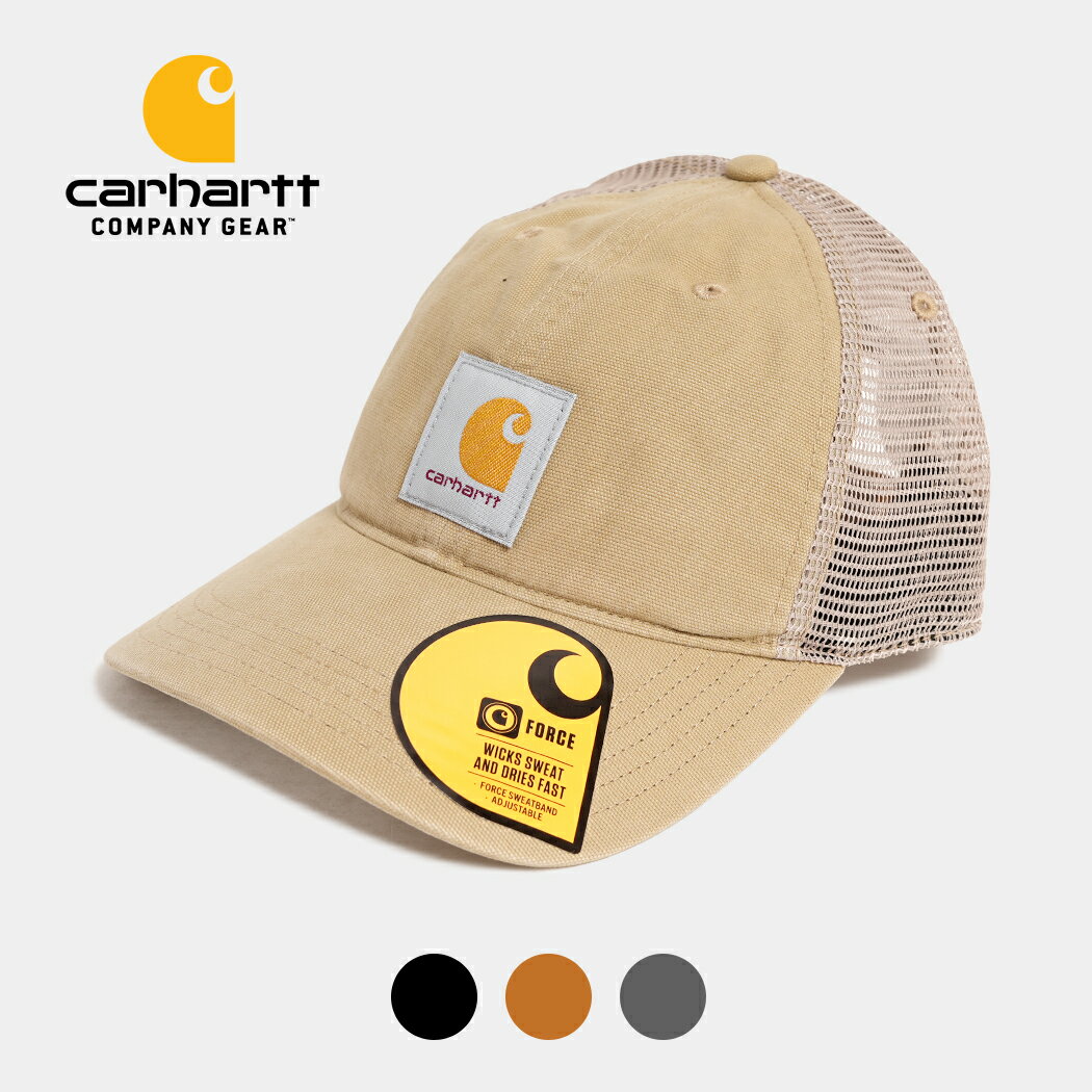 カーハート キャンバス メッシュ キャップ 帽子 CARHARTT CANVAS MESH BACK CAP 3COLOR ( 黒 ブラウン グレー メンズ レディース 100286 )