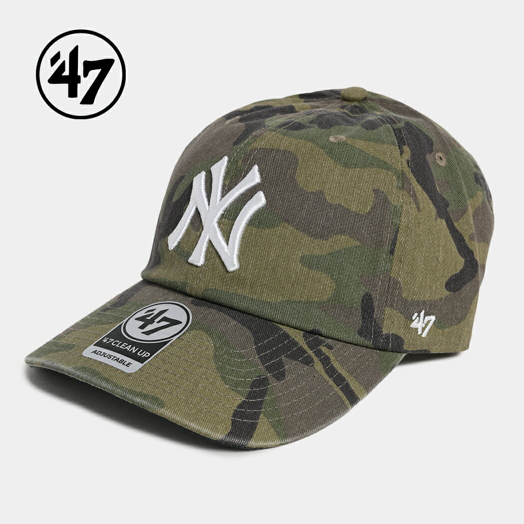クリーンナップ ニューヨーク ヤンキース 47 CLEAN UP NEW YORK YANKEES MLB WOODLAND CAMO ( カモ柄 ベースボール キャップ 帽子 NY 14920552 )