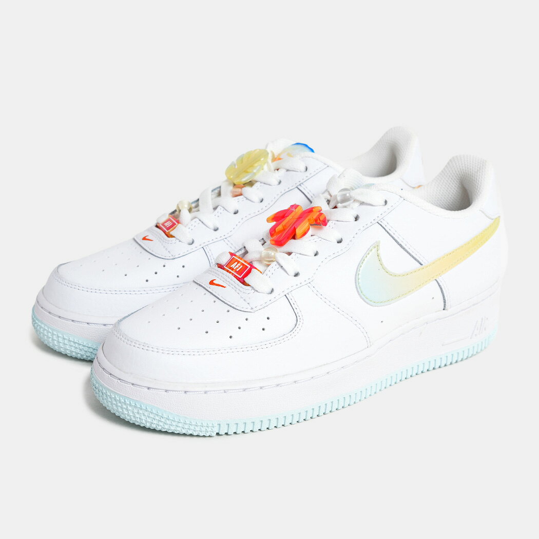 ナイキ エアフォース ローカット スニーカー NIKE AIR FORCE 1 LV8 GS BEACH ( AF1 ホワイト 白 レザー レディース キッズ IB8890-191 )