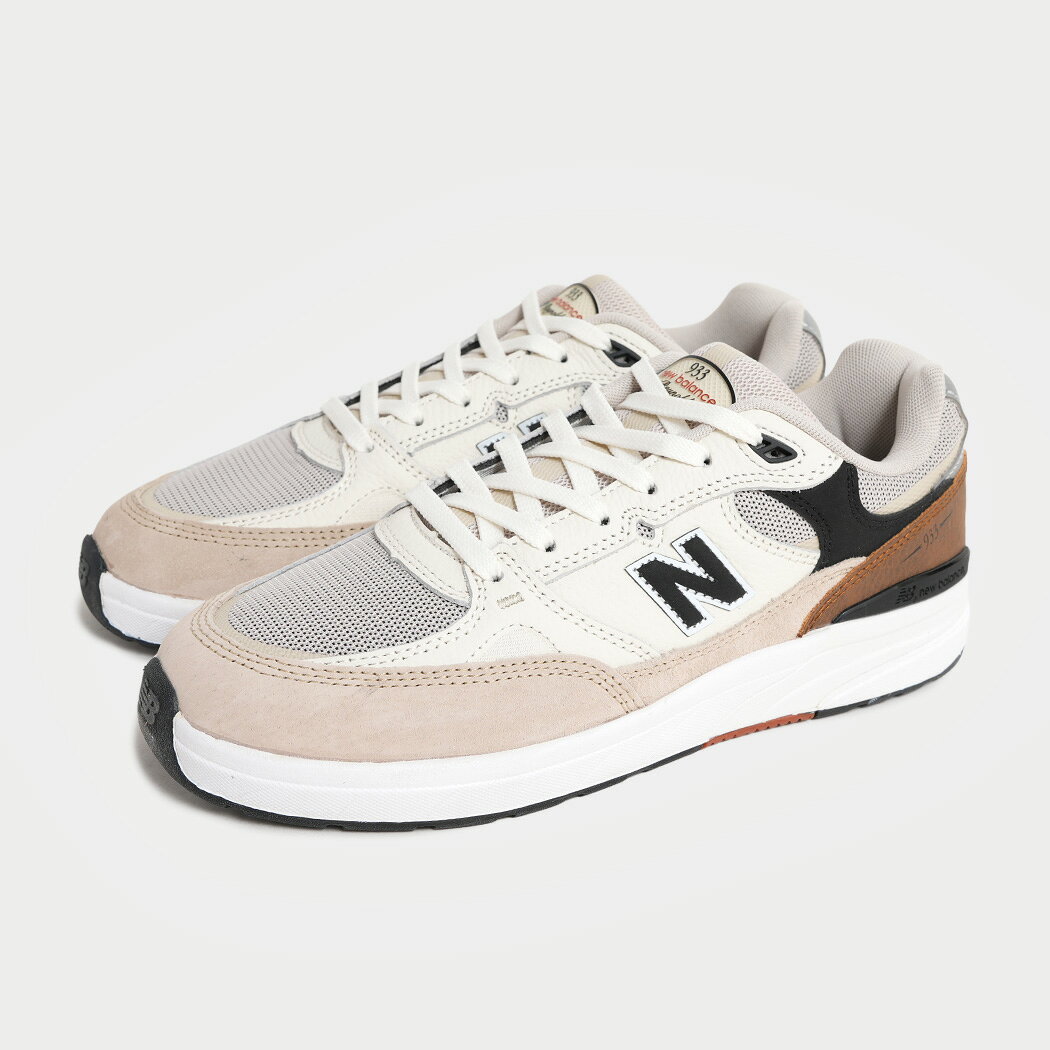 ニューバランス ヌメリック スニーカー NEW BALANCE NUMERIC ANDREW REYNOLDS UN933ONE BEIGE ( ネイビー SKATE スケート ローテク スケシュー メンズ )