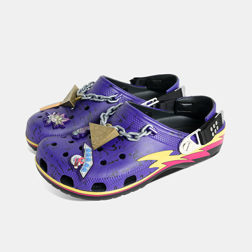 クロックス クラシック クロッグ サンダル 闇遊戯 遊☆戯☆王 デュエル モンスターズ コラボ crocs Yu-Gi-Oh! Yami Yugi Classic Clog ( 遊戯王 メンズ レディース グッズ 213589-90H )