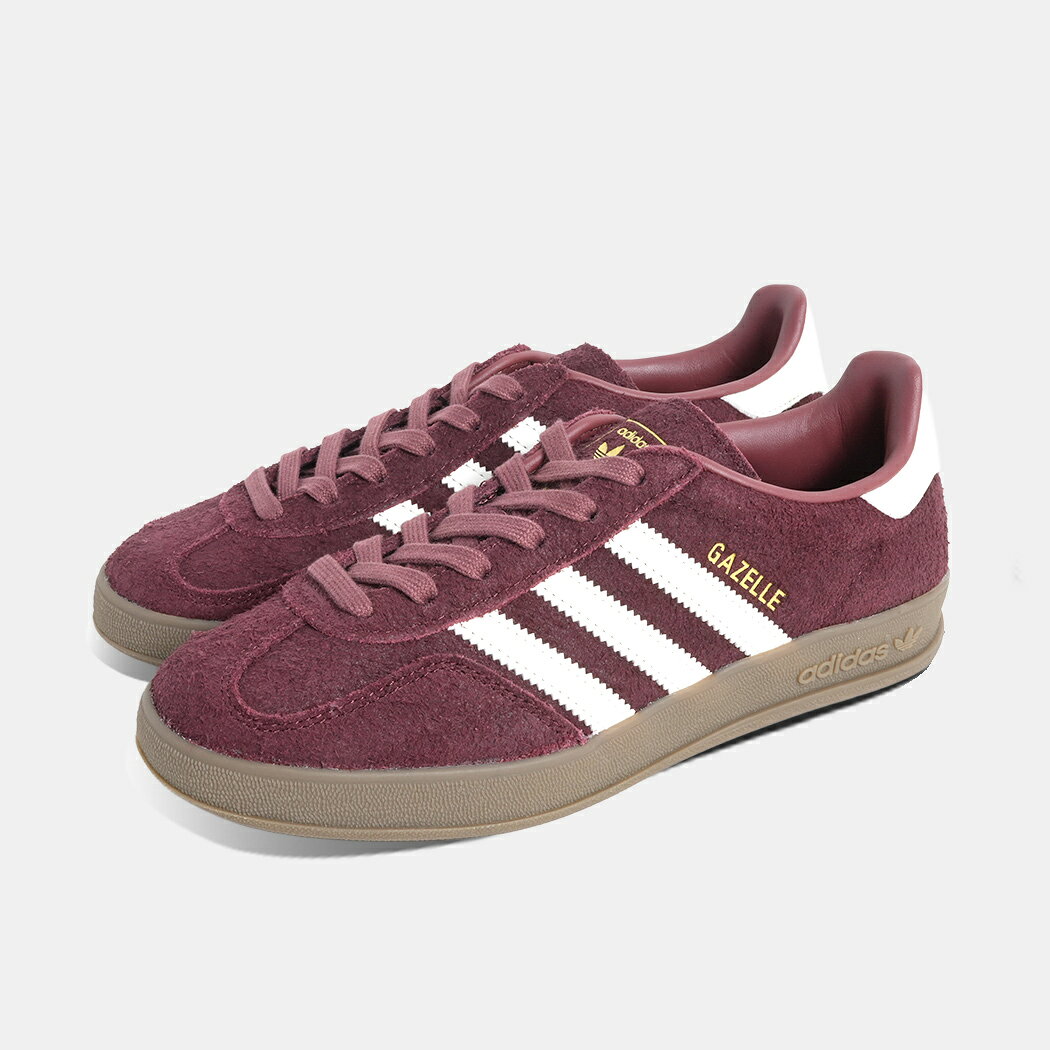 アディダス ガゼル インドア スニーカー adidas GAZELLE INDOOR MAROON ( バーガンディ レッド 赤 レディース ウィメンズ ワックス加工 KH9706 )