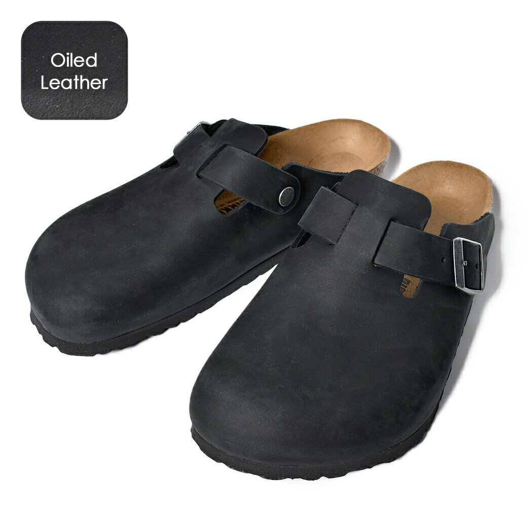 [クーポン＆P2倍！]BIRKENSTOCK BOSTON Oiled Leather ( REGULAR FIT ) BLACK ビルケンシュトック ボストン ( オイルレザー メンズ レディース ウィメンズ サンダル クロッグ サボ sandal mule 黒 ブラック 59461 )