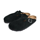 【500円OFFクーポン配布中!】BIRKENSTOCK BOSTON SOFT FOOTBED SUEDE ( NARROW FIT ) BLACK ビルケンシュトック ボストン ( スエード メンズ レディース ウィメンズ サンダル1027067 )